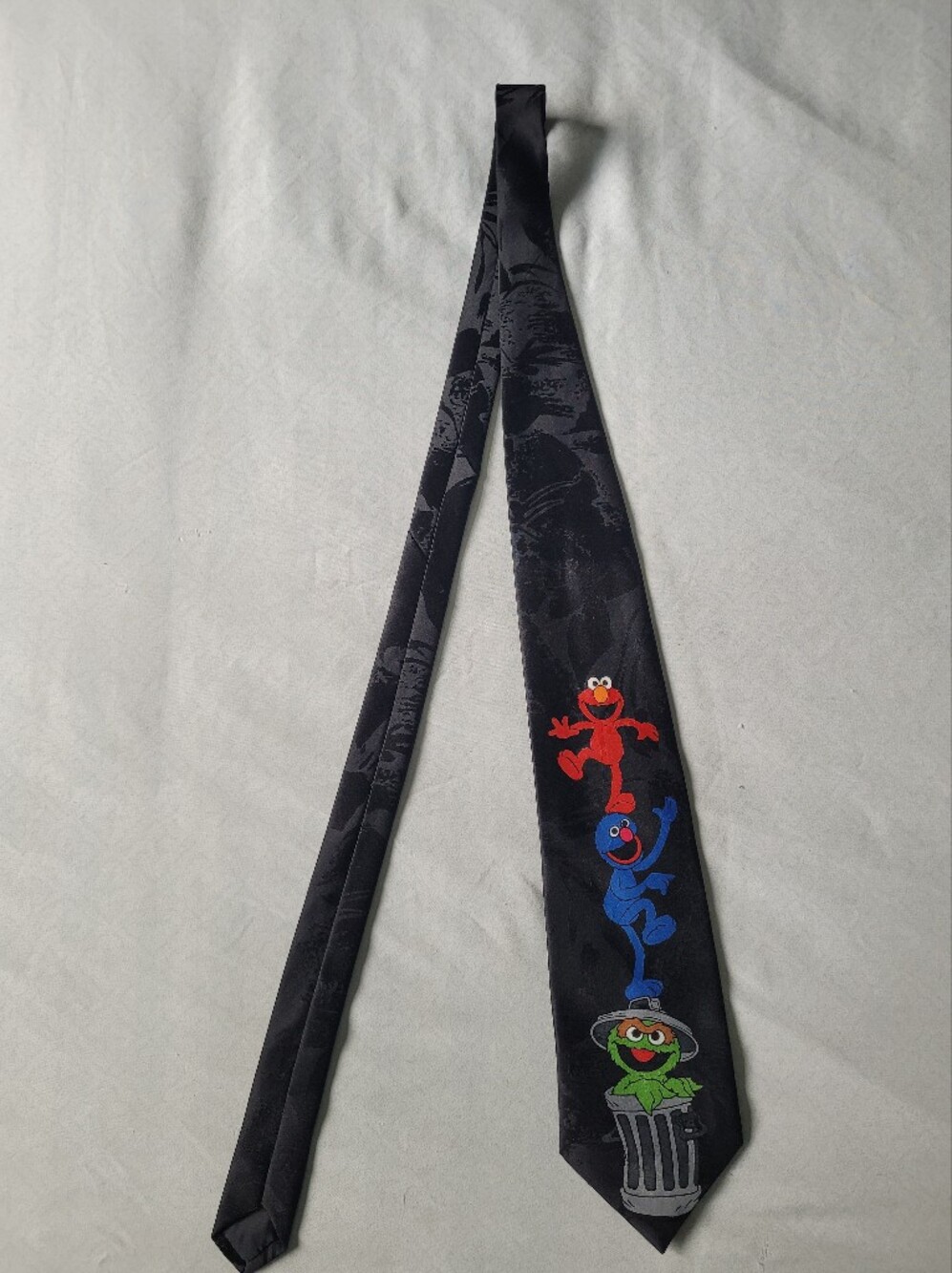 Sesame Street Necktie with Elmo & Cookie Monster Characters